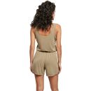 Ladies Short Sleeveless Modal Jumpsuit khaki