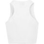 Ladies Cropped Rib Top white