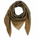 Sciarpa di cotone - Modello dallIndia 1 marrone strisce dorato - lurex oro - foulard quadrato