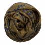Sciarpa di cotone - Modello dallIndia 1 marrone strisce dorato - lurex oro - foulard quadrato