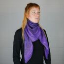 Cotton Scarf - Indian pattern 1 - purple Lurex gold - squared kerchief