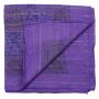 Sciarpa di cotone - Modello dallIndia 1 viola strisce multicolore - lurex multicolore - foulard quadrato