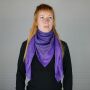 Cotton Scarf - Indian pattern 1 - purple Lurex multicolor - squared kerchief