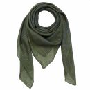 Cotton Scarf - Indian pattern 1 - olive Lurex multicolor...