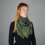 Cotton Scarf - Indian pattern 1 - olive Lurex multicolor - squared kerchief