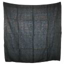 Baumwolltuch - Indisches Muster 1 - schwarz Lurex mehrfarbig - quadratisches Tuch