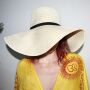 Sombrero de sol para señoras Marbella ala ancha sombrero de verano sombrero de paja de papel