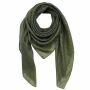 Cotton Scarf - Indian pattern 1 - olive Lurex gold - squared kerchief