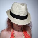 Trilby festival sombrero de paja banda negro sombrero de sol pajita de papel