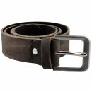 Leather belt 4cm leather belt with buckle dark brown marbled