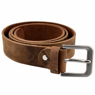 Leather belt 4cm leather belt with buckle brown marbled
