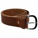 Leather belt 4cm leather belt with buckle brown