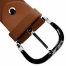 Leather belt 4cm leather belt with buckle brown