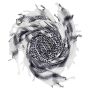 Kufiya white blue-navy Shemagh Arafat scarf