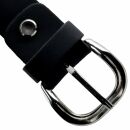 Leather belt 3cm leather belt with buckle black