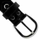 Cinturón de cuero agujerear 3cm cinturón cuero con hebilla negro