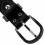 Leather belt hole pattern 3cm leather belt with buckle black