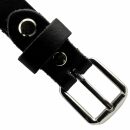 Leather belt 2cm leather belt with buckle black