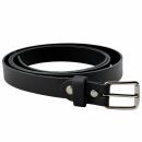 Leather belt 2cm leather belt with buckle grey