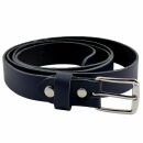 Leather belt 2cm leather belt with buckle blue