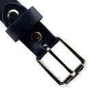 Leather belt 2cm leather belt with buckle blue
