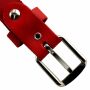 Leather belt 2cm leather belt with buckle red