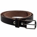 Leather belt 2cm leather belt with buckle dark brown
