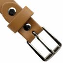 Leather belt 2cm leather belt with buckle light brown