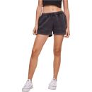 Damen Stone Washed Shorts kurze Hose schwarz