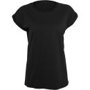 Ladies Extended Shoulder Tee black