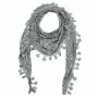 Sciarpa triangolare - motivo floreale - grigio - fazzoletto da collo