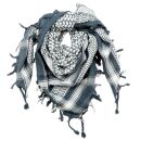 Kufiya Keffiyeh gris-azul oscuro blanco Pañuelo de Arafat