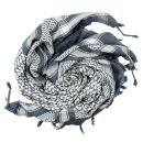 Kufiya grey-blue dark white Shemagh Arafat scarf
