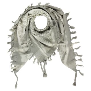 Kufiya Keffiyeh gris marfil Pañuelo de Arafat