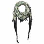 Sciarpa triangolare - motivo floreale 1 - nero - verde - sciarpa