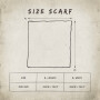 Cotton Scarf skulls white black squared kerchief