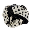 Cotton Scarf Dots 1,3cm white black squared kerchief
