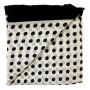 Cotton Scarf Dots 1,3cm white black squared kerchief