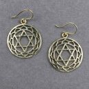 Ohrringe Metall Stern Symbol Dreieck gold...