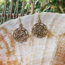 Ohrringe Metall Blume gold Hängeohrringe Boho Ethno