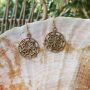 Ohrringe Metall Blume gold Hängeohrringe Boho Ethno