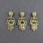 Chain pendant amulet metal gold Hamsa hand with stone metal