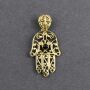 Chain pendant amulet metal gold Hamsa hand with stone metal