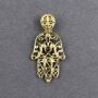 Chain pendant amulet metal gold Hamsa hand with stone metal