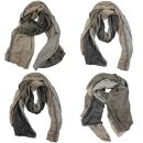 Oversized Schal 215x75cm grau vierseitig Kaschmir Wolle...