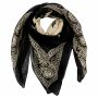 Cotton scarf sun black beige 100x100cm light neckerchief square scarf scarf