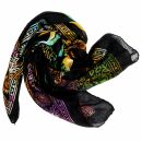 Cotton scarf sun black batik colorful 100x100cm light...