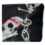 Cotton scarf skull black white red bone chain 100x100cm light neckerchief square scarf scarf