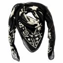 Cotton scarf pirates skulls bones stars black beige...