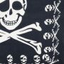 Bandana scarf skull pirate with bones black beige square headscarf neckerchief